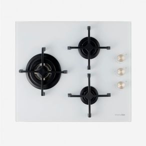 Placa de gas Universal Blue MAIA W-PLUS UBE2415-22 3 fuegos cristal blanco 60 cm