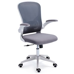 Silla de estudio Lexi giratoria altura regulable gris/blanco
