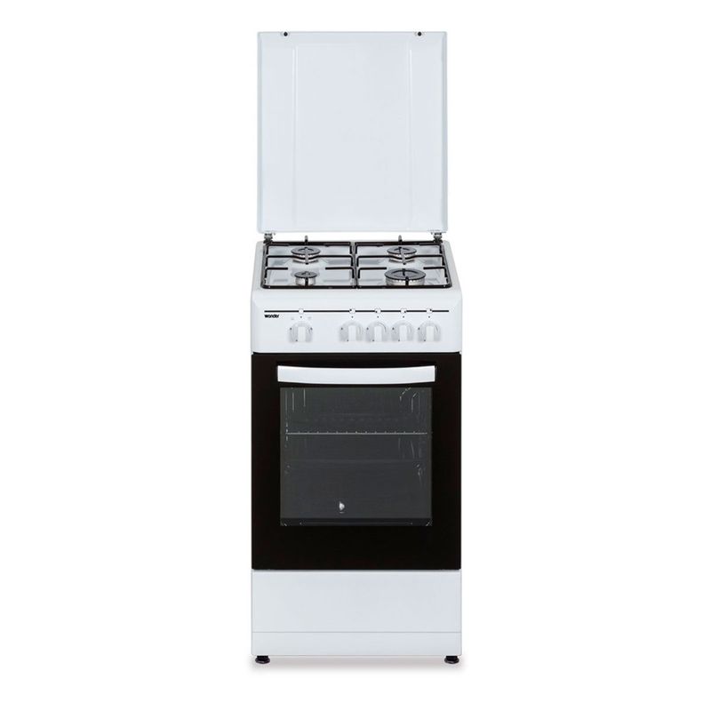 Cocina de gas con horno Wonder WKG4500TM 55L 4 fuegos con tapa blanco 50 cm