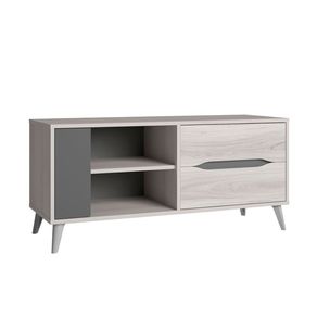 Mueble bajo para TV Odda 2 cajones 1 puerta gris 52,1x113,4 cm