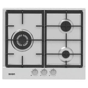 Encimera de gas Svan SGW3600X 3 fuegos 6750W inox 59 cm