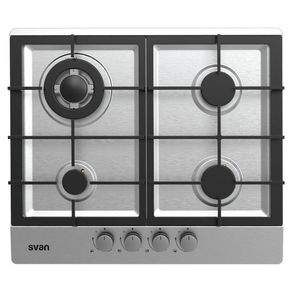 Encimera de gas Svan SGW4600X 8500W 4 fuegos ignición automática inox 59,5 cm