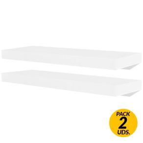 Pack de 2 estantes de pared flotantes MDF 3,8x60x20 cm