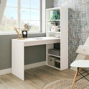 Escritorio Villena 1 estantería blanco 140x122x49 cm