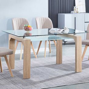 Mesa de comedor fija Sensei cambria 74x150x90 cm