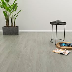 Lamas para suelo de PVC autoadhesivas 4,46m² gris 15,2x91,4 cm