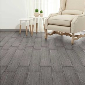 Lamas para suelo de PVC autoadhesivas 5,02m² gris oscuro 15,2x91,5 cm