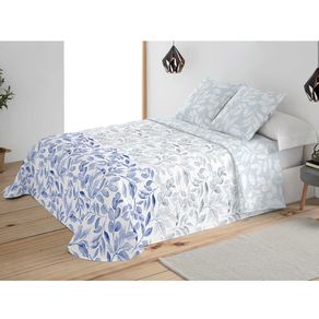 Colcha cosida Patry reversible azul 235x270 cm
