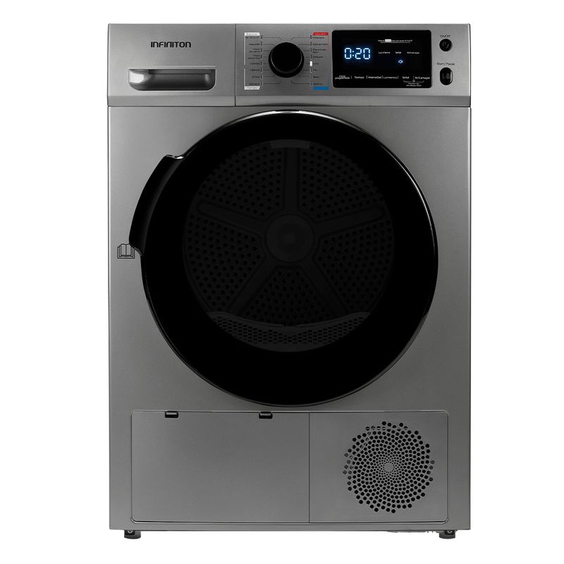 Secadora con bomba de calor Infiniton SD-B98G 9kg 16 programas A+ inox 84,5 cm