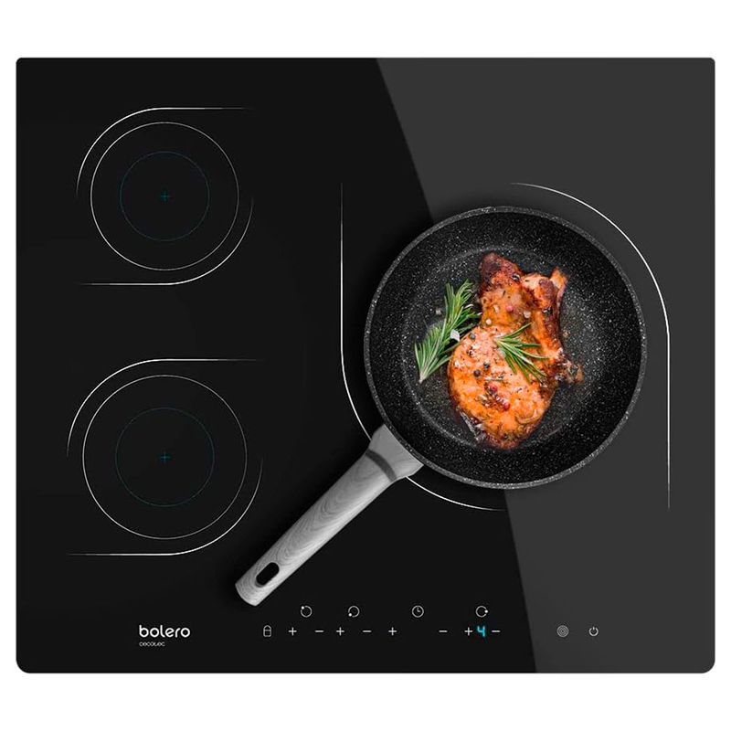 Placa vitrocerámica Cecotec Bolero Squad V 3000 6200W 3 zonas negro