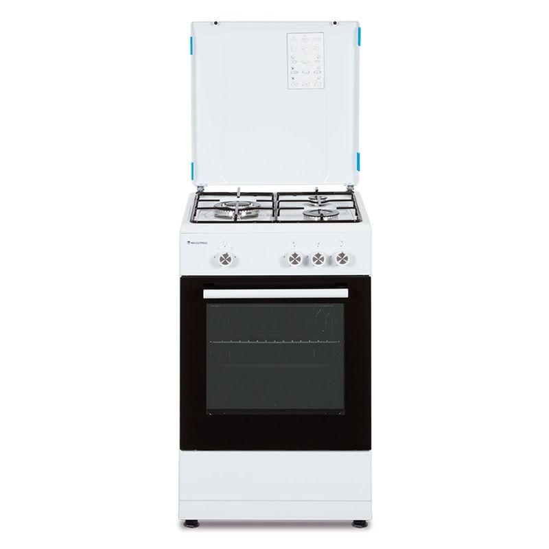 Cocina de gas con horno Milectric CGS-51W 43L 3 quemadores blanco 49,8 cm