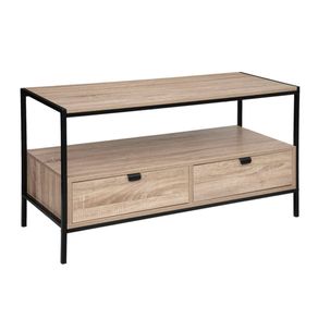 Bajo para TV Aliaj 2 cajones roble 57x120x39 cm