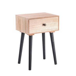 Mesita de noche MOA Vinthera 1 cajón madera 50x35x26 cm