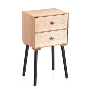 Mesita de noche MOA Vinthera 2 cajones madera 64,5x35x26 cm