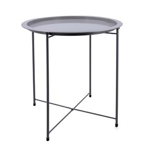 Mesa auxiliar MOA Vinthera acero gris Ø46,8x50,2 cm