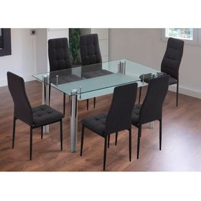 Conjunto de comedor 1 mesa Pranzo + 6 sillas Zuni