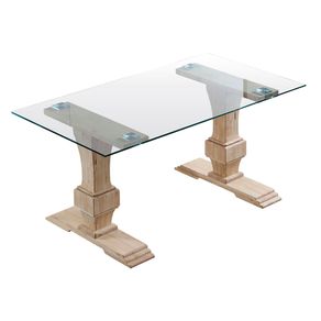 Mesa de comedor Versalles forma rectangular roble Nordish 76x160x90 cm
