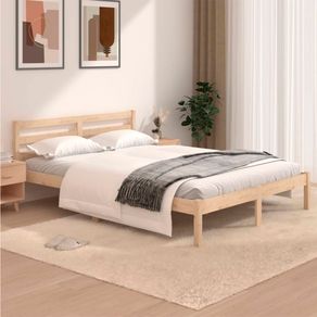 Estructura de cama de madera Florencia natural 120x190 cm