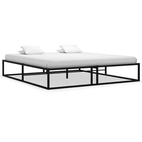 Estructura de cama metálica Siena negro 200x200 cm