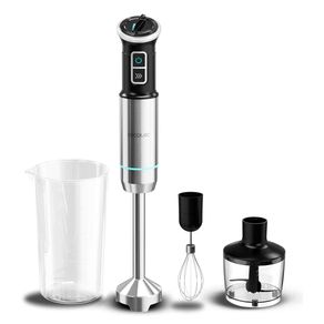 Batidora de mano Cecotec Power Neutron 1100MAX Cream&Crush 1100W con accesorios inox