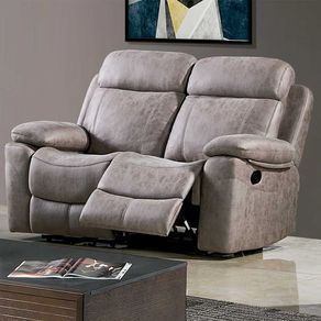 Sofá relax Menfis 2 plazas apertura manual cemento 102x164x96 cm