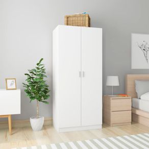 Armario Enara 2 puertas diseño minimalista blanco 180x80x52 cm