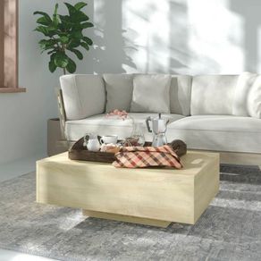 Mesa de centro Solbes rectangular diseño flotante natural 31x85x55 cm