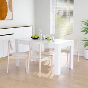 Mesa de comedor fija Cora blanco 76x140x74,5 cm