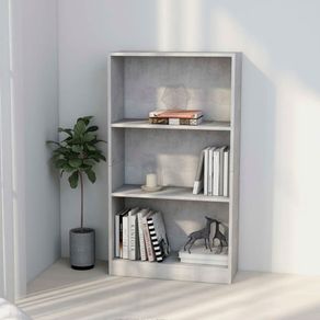 Estantería Fratello 3 estantes gris hormigón 109x60x24 cm