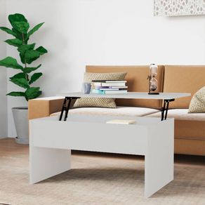 Mesa de centro Zena elevable blanco 41,5-55x80x50,5 cm