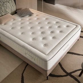 Colchón de muelles ensacados Artesanal Vip Nature tejido Jacquard media-alta crema 90x180