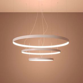 Lámpara de techo Rio 3 LED 3000K 3 pantallas blanco Ø55/Ø78/Ø110 cm