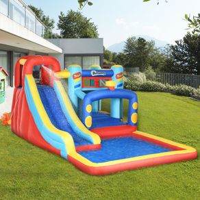 Castillo hinchable infantil outsunny con tobogan multicolor 3-8a