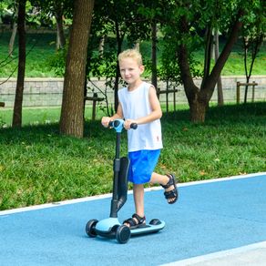 Patinete infantil Aiyaplay asiento plegable +18M azul