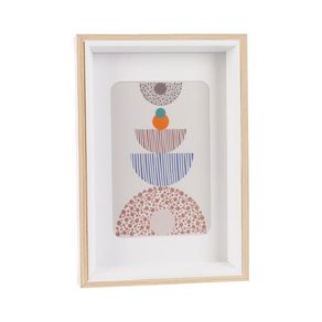 Portafotos de pared 1 imagen con marco natural 22x15x3 cm