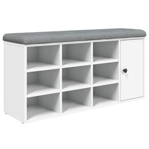 Banco zapatero madera de ingenierã­a blanco 102x32x50 cm