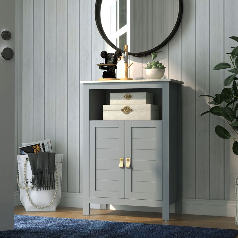 Armario auxiliar Velmar Kleanklin 2 puertas + estante gris 85x59x30 cm