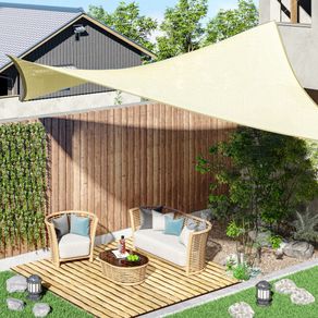 Toldo Vela rectangular Outsunny crema 4x3 m