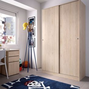 Armario Slide 2 puertas correderas natural 201x100x50 cm